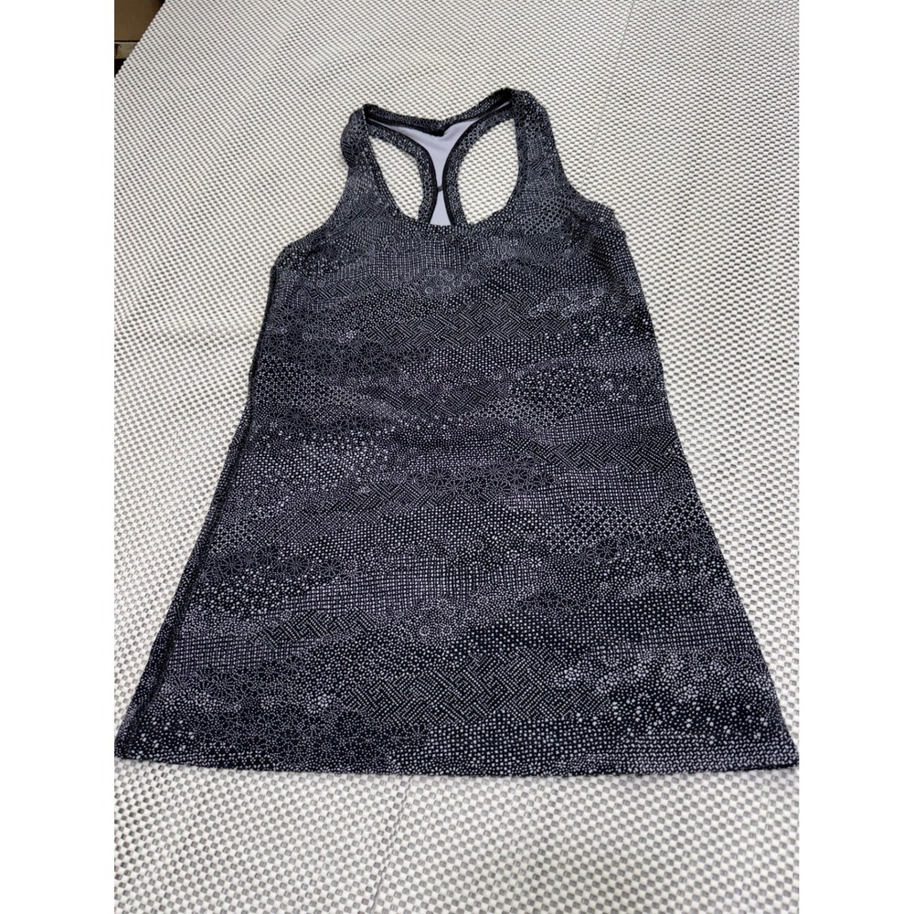 Lululemon Women's Workout Tank Top Racerback Black Geo Print Activewear